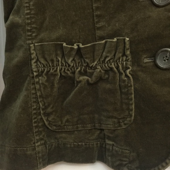 Olive Green Velour Jacket - Picture 2 of 10